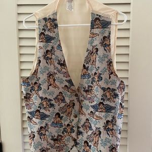 Vintage Angel Tapestry Vest